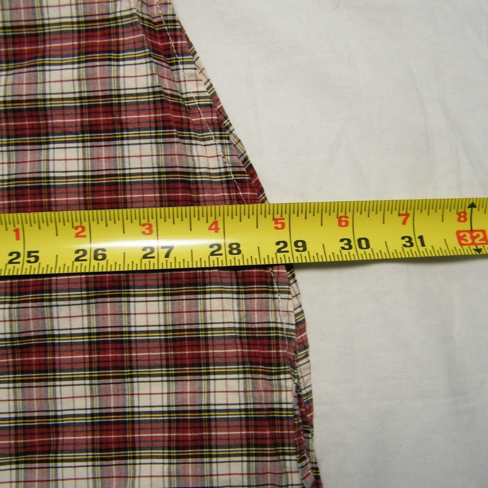 Eddie Bauer Legend Wash Plaid Button Down Shirt Mens M‎ Red Green Cotton Casual - Picture 8 of 8
